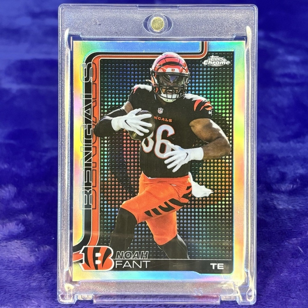 2025 Topps Chrome Noah Fant 274 Lightboard Logo Refractor Bengals SP Football